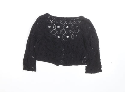 Marcelino Women Black Lace Cropped Blouse Size 12