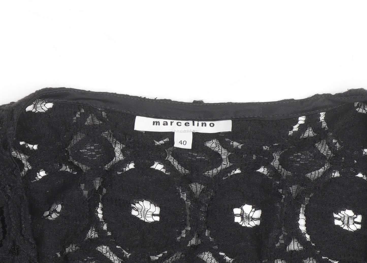 Marcelino Women Black Lace Cropped Blouse Size 12