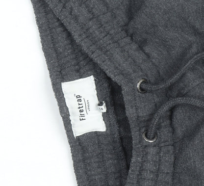 Firetrap Men's Grey Jogger Cargo Sweatpants M Elastic Waist Pockets