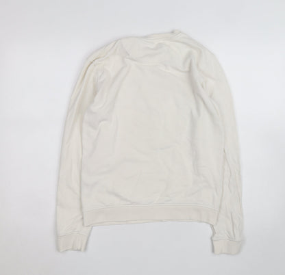 Lyle & Scott Teens White Logo Sweatshirt 14 Slim Pullover