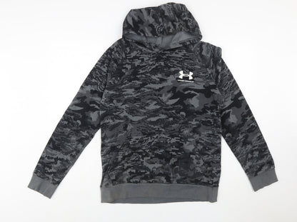 Under Armour Boys Grey Camouflage Pullover Hoodie Size XL 158-170cm
