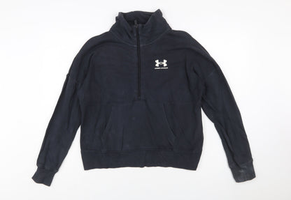 Under Armour Women's Black Small 1/2 Zip Pullover Sweatshirt