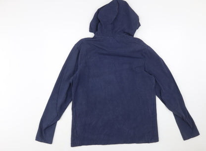 Nike Mens Blue Full Zip Hooded Sports Hoodie Size M