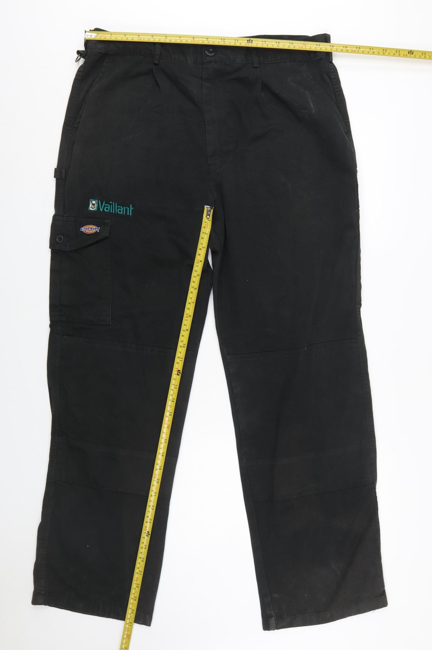 Dickies Men’s Black Cargo Work Trousers 30R Cotton Blend