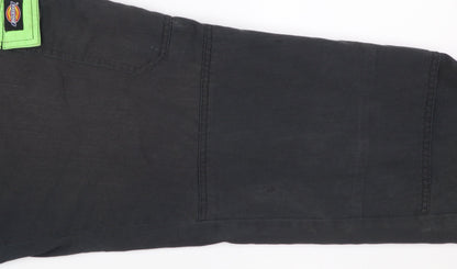 Dickies Men’s Black Cargo Work Trousers L 40in Waist Cotton Blend