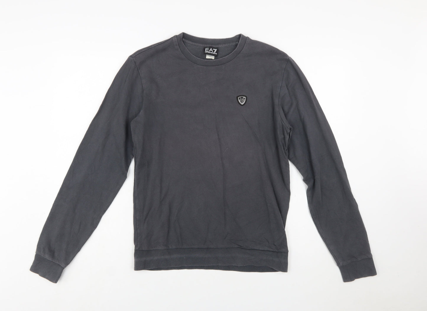Emporio Armani EA7 Men's Grey Cotton Crew Neck Sweatshirt S