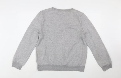 Disney Womens Grey Mickey Mouse Sequin Sweatshirt Size M