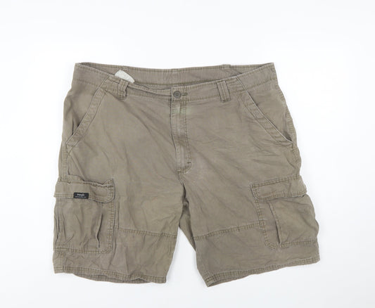 Wrangler Men's Beige Cargo Shorts Size XL 40in Cotton Casual