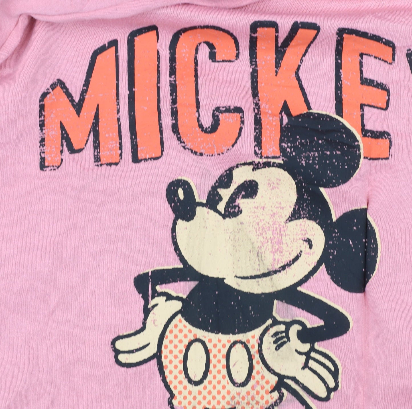 Disney Womens Pink Mickey Mouse Pullover Hoodie 2XS