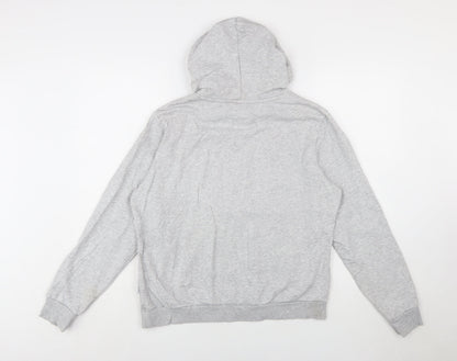 Puma Womens Grey XL Pullover Hoodie Sweatshirt Logo Cotton Blend