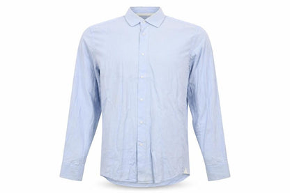 Hugo Boss Men’s Blue Slim Fit Cotton Long Sleeve Button-Up Shirt Size 15.7