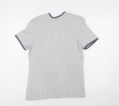 Fila Men's Grey Crew Neck Short Sleeve Cotton T-Shirt Size S