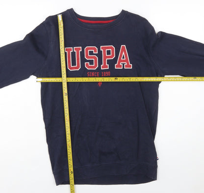 U.S. Polo Assn. Boys Blue Crew Neck Pullover Sweatshirt 14-15 Years