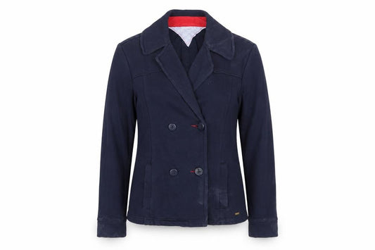 Tommy Hilfiger Women's Navy Blue Cotton Pea Coat Jacket Size L