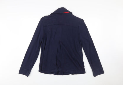 Tommy Hilfiger Women's Navy Blue Cotton Pea Coat Jacket Size L