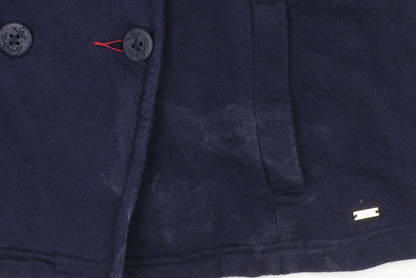 Tommy Hilfiger Women's Navy Blue Cotton Pea Coat Jacket Size L