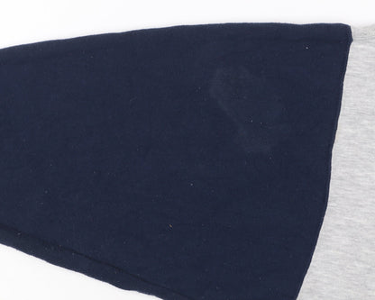 Venezia Jeans Women's Grey & Navy USA 1/4 Zip Sweatshirt Size 18/20