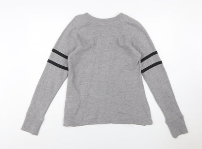 Champion Womens Grey Michigan Tech Lace Up Pullover Sweatshirt Size S
