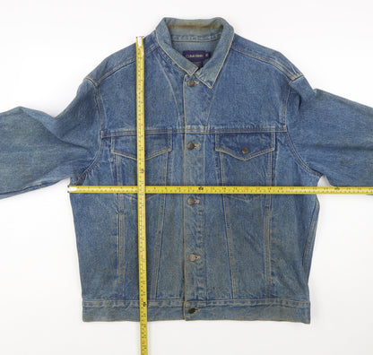 Calvin Klein Men's Blue Denim Basic Jacket XL Vintage 90s