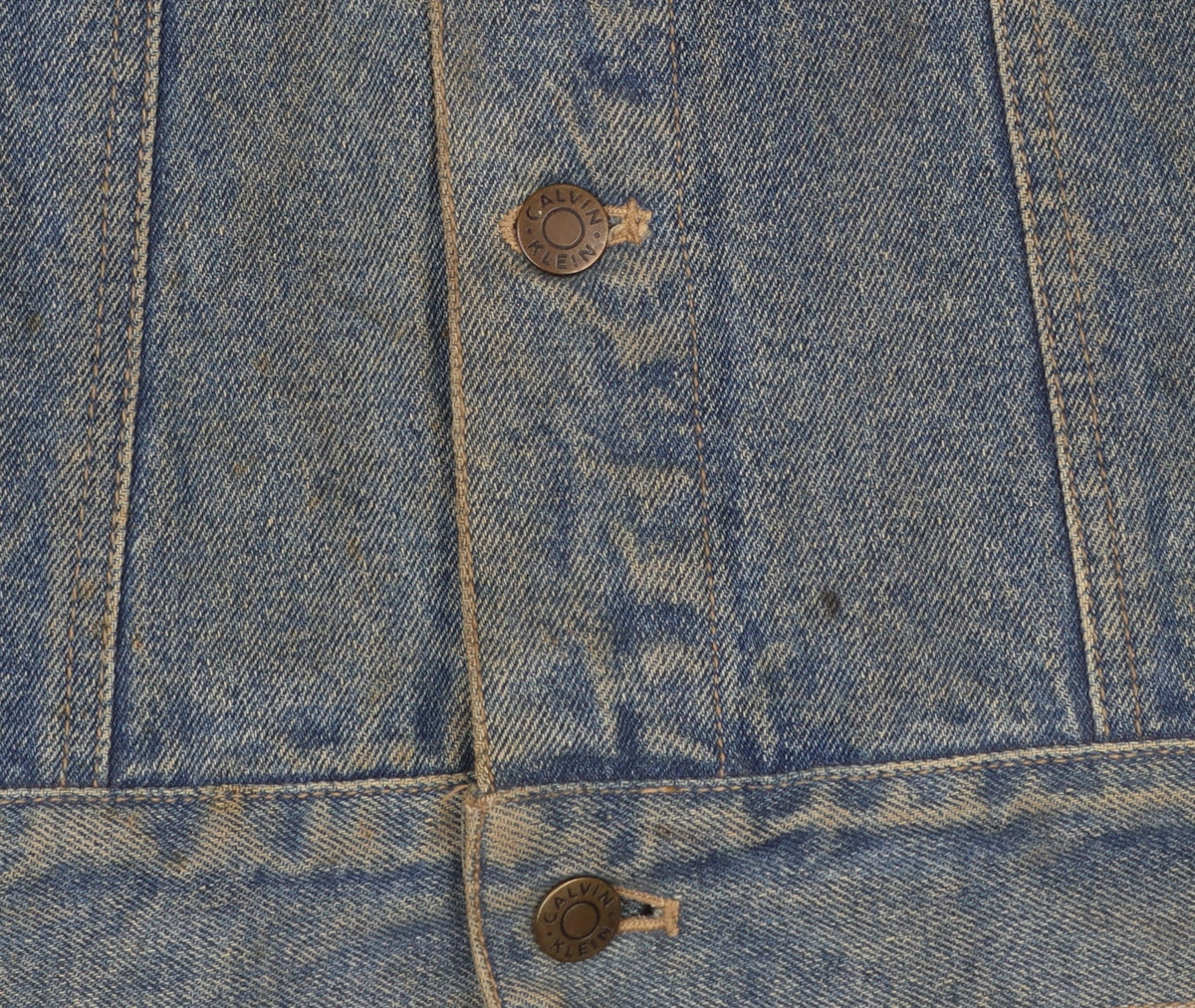 Calvin Klein Men's Blue Denim Basic Jacket XL Vintage 90s