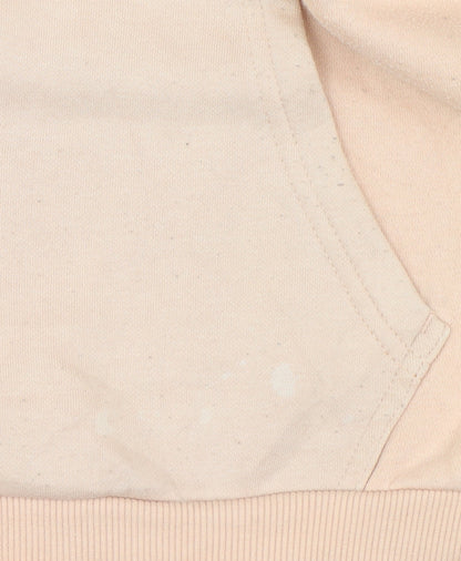 Fila Womens Beige Pullover Hoodie Medium Logo Sleeve Tape Sweatshirt