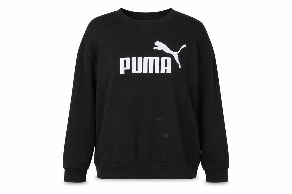 Puma Women's Black XXL Crew Neck Pullover Sweatshirt Logo Cotton