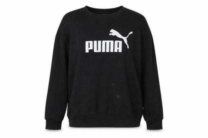 Puma Women's Black XXL Crew Neck Pullover Sweatshirt Logo Cotton