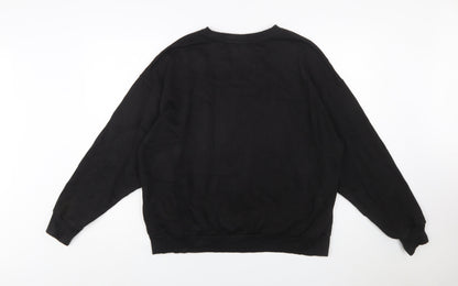 Puma Women's Black XXL Crew Neck Pullover Sweatshirt Logo Cotton
