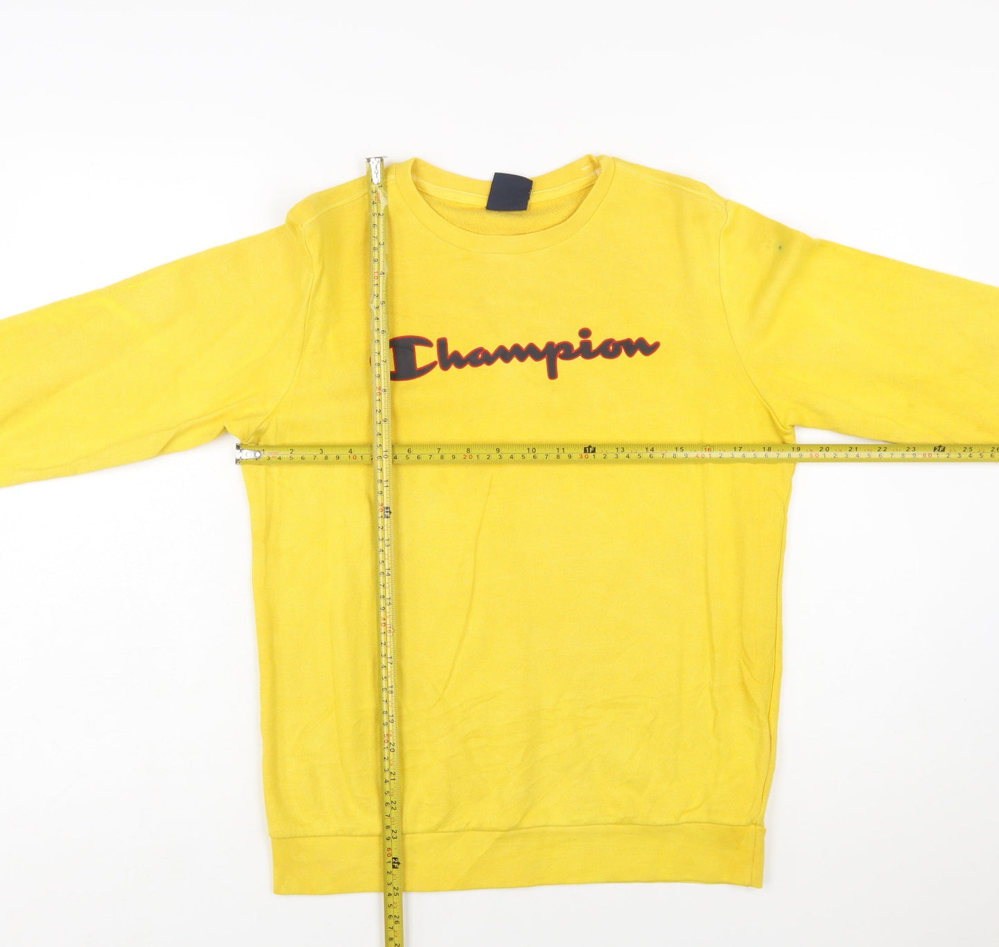 Champion Boys Yellow Logo Pullover Sweatshirt 13-14 Years X-Large