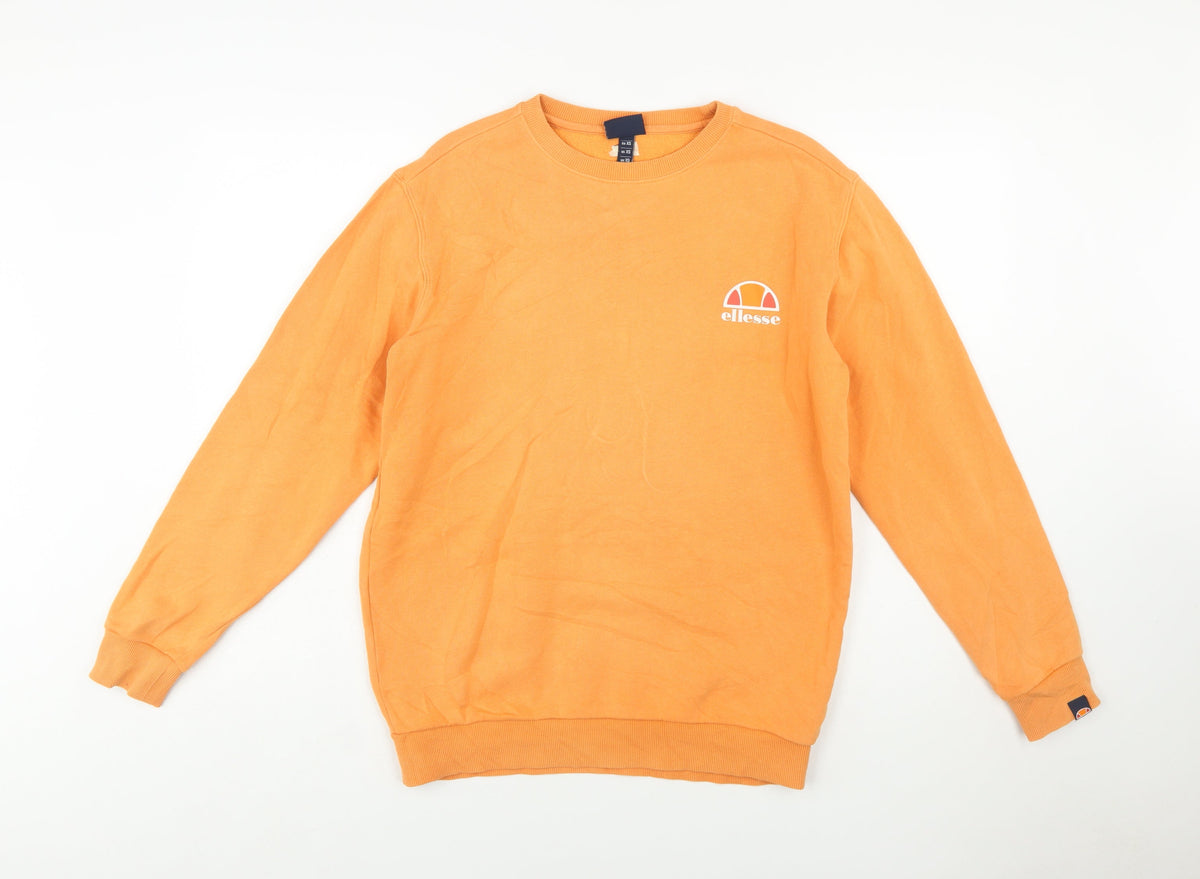 Ellesse Men's Orange XS Crew Neck Pullover Sweatshirt