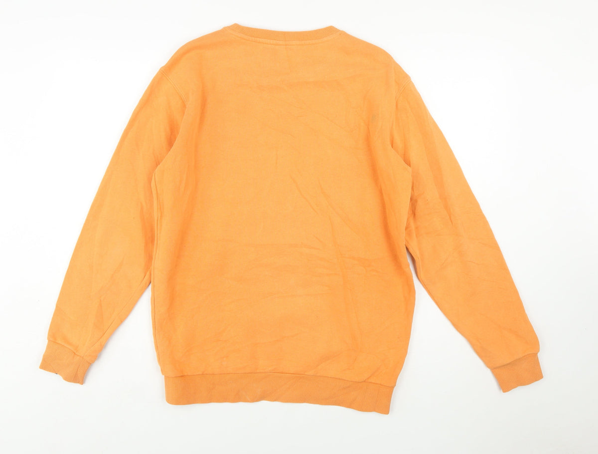 Ellesse Men's Orange XS Crew Neck Pullover Sweatshirt