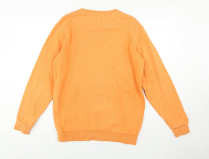 Ellesse Men's Orange XS Crew Neck Pullover Sweatshirt