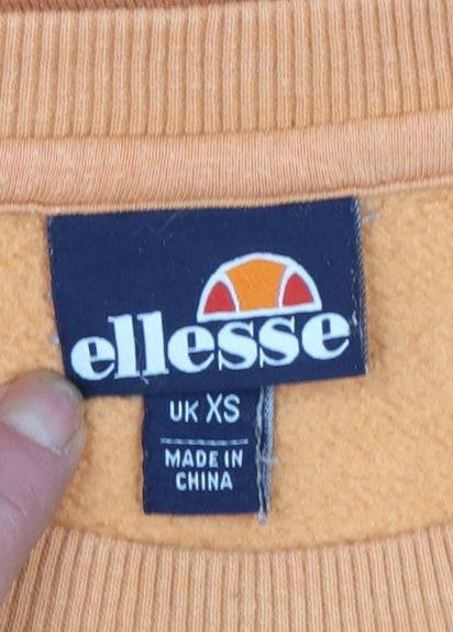 Ellesse Men's Orange XS Crew Neck Pullover Sweatshirt