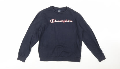 Champion Boys Navy Blue Crew Neck Pullover Sweatshirt 15-16 Years 2XL