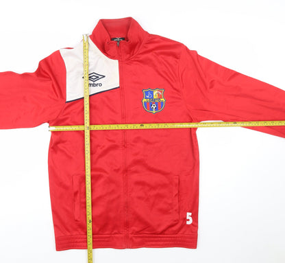 Umbro Men's Red Full Zip Football Sweatshirt Jacket M