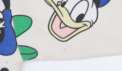 Disney Womens Beige Graphic Print Pullover Sweatshirt M 12-14