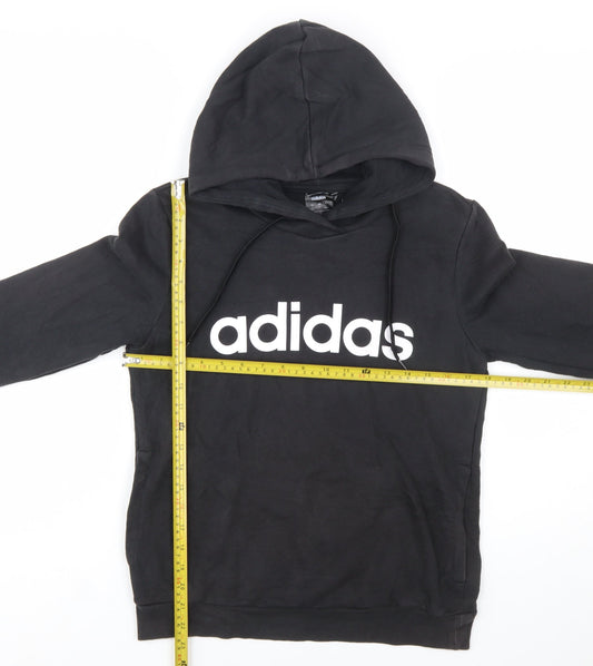 Adidas Women's Black Pullover Hoodie Small 8-10 Cotton Blend