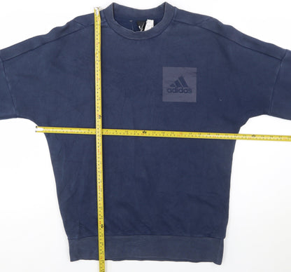 Adidas Men's Blue Crew Neck Pullover Sweatshirt Size S