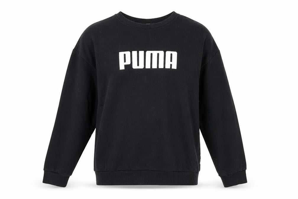 Puma Womens Black Crew Neck Pullover Sweatshirt Size 14
