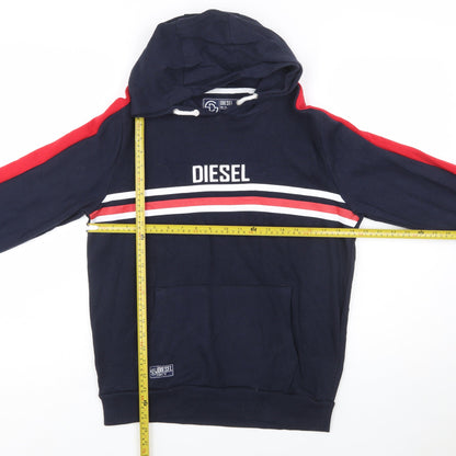 Diesel Boys Navy Blue Pullover Hoodie Age 15 Cotton Blend Casual