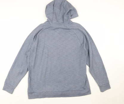 Nike Men's Blue Full Zip Hoodie Size L Lightweight Cotton Blend