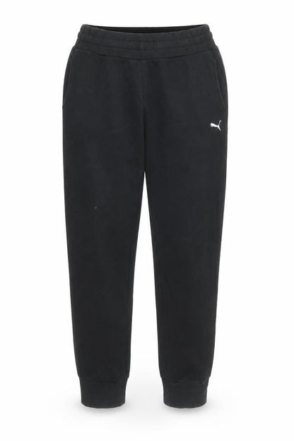 Puma Womens Black Jogger Sweatpants Size 8 Regular Fit Fleece