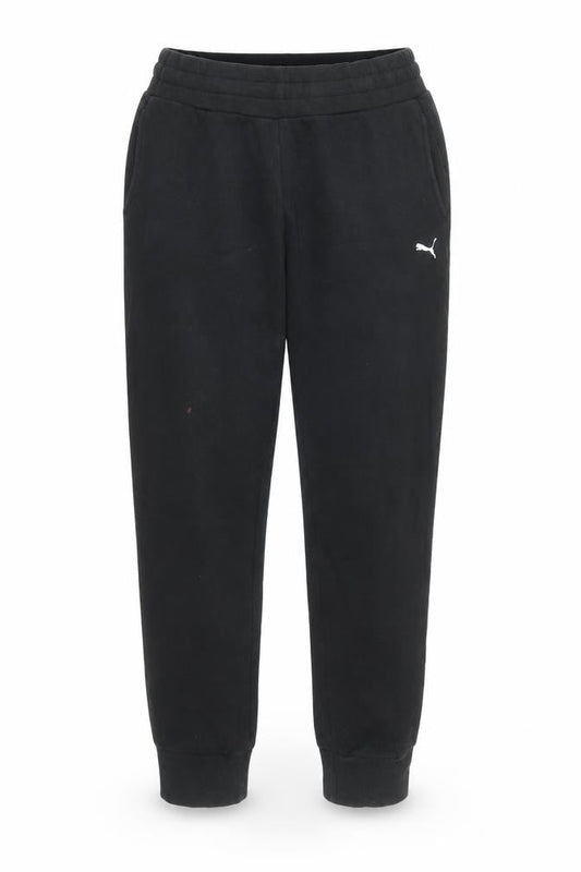 Puma Womens Black Jogger Sweatpants Size 8 Regular Fit Fleece