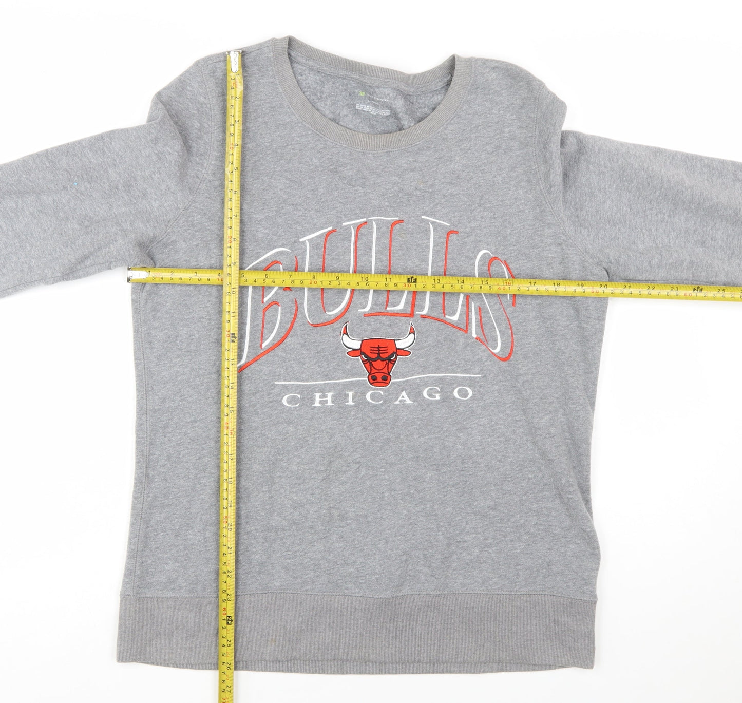 Tek Gear Womens Grey Chicago Bulls Sweatshirt Size L Classic Fit