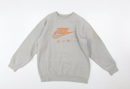 Nike Women’s Grey Air Sweatshirt XL Crew Neck Pullover Logo Print