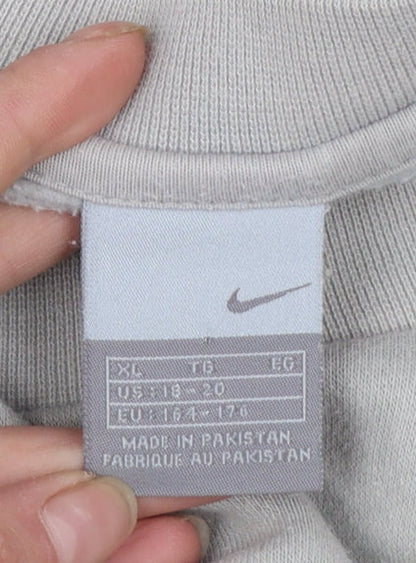 Nike Women’s Grey Air Sweatshirt XL Crew Neck Pullover Logo Print