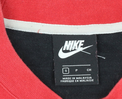 Nike Men's Red Colour Block Crew Neck Sweatshirt Size S