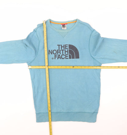 The North Face Men’s Blue Cotton Crew Neck Pullover Sweatshirt S