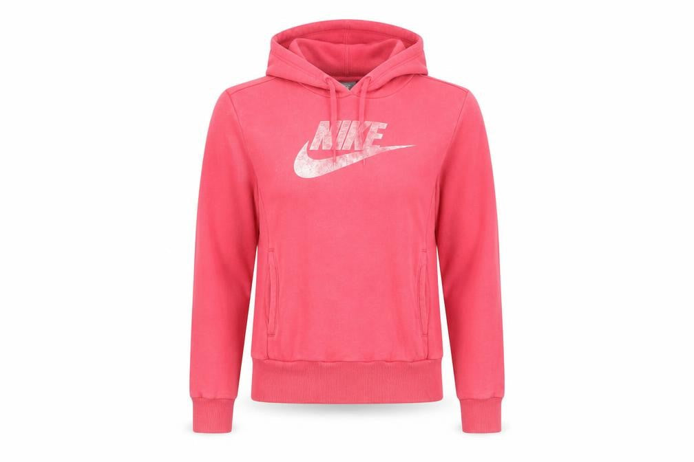 Nike Womens Pink Hoodie Small Size 8/10 Pullover Logo Sweatshirt
