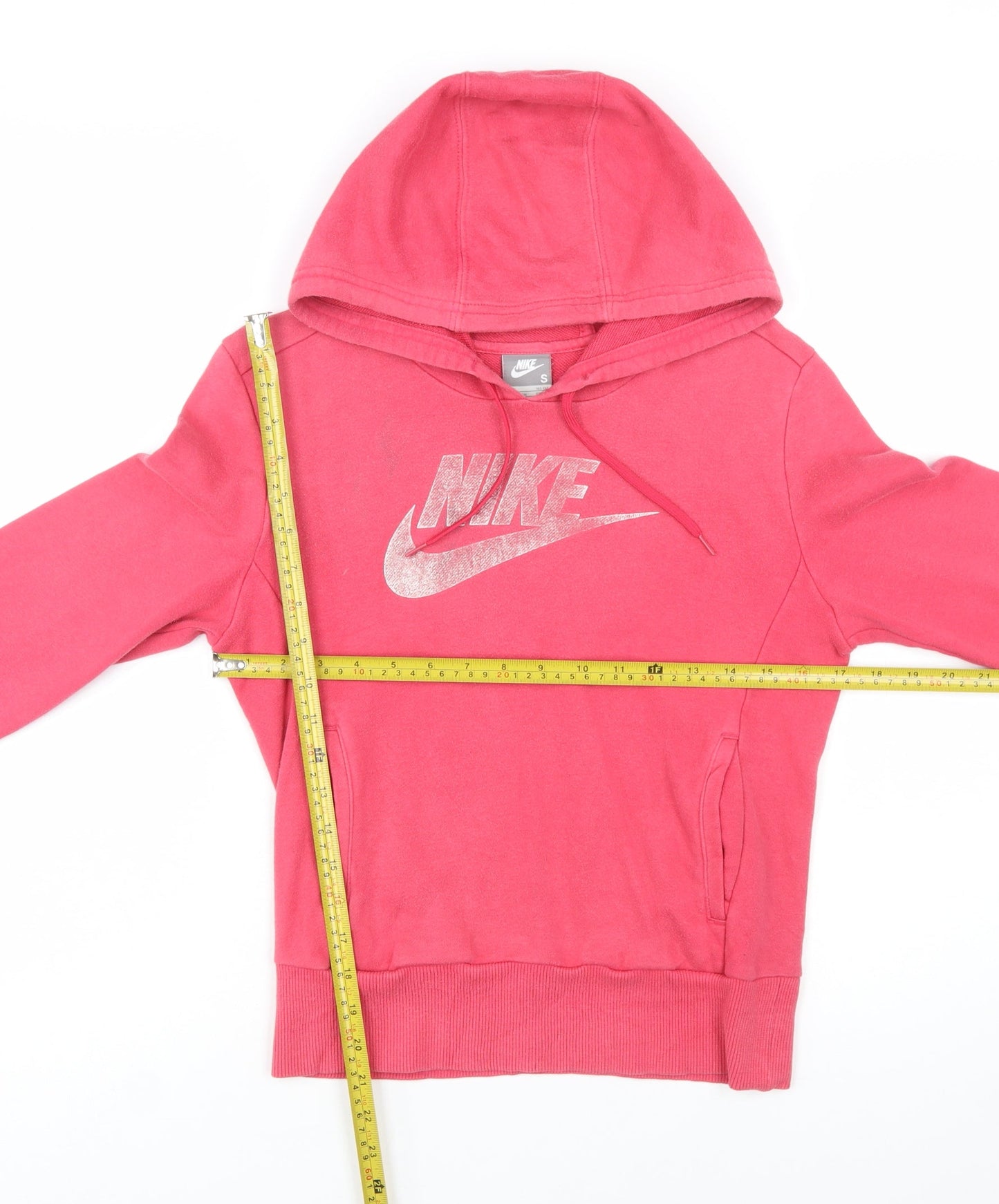 Nike Womens Pink Hoodie Small Size 8/10 Pullover Logo Sweatshirt
